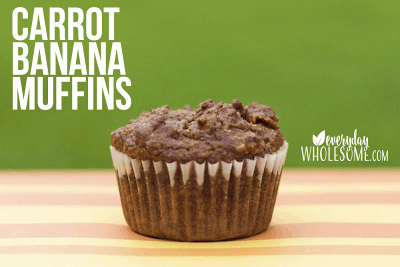 Everyday Wholesome CARROT BANANA MUFFINS NO FLOUR. NO SUGAR.