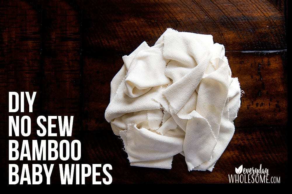 DIY no sew cloth bamboo reusable baby wipes