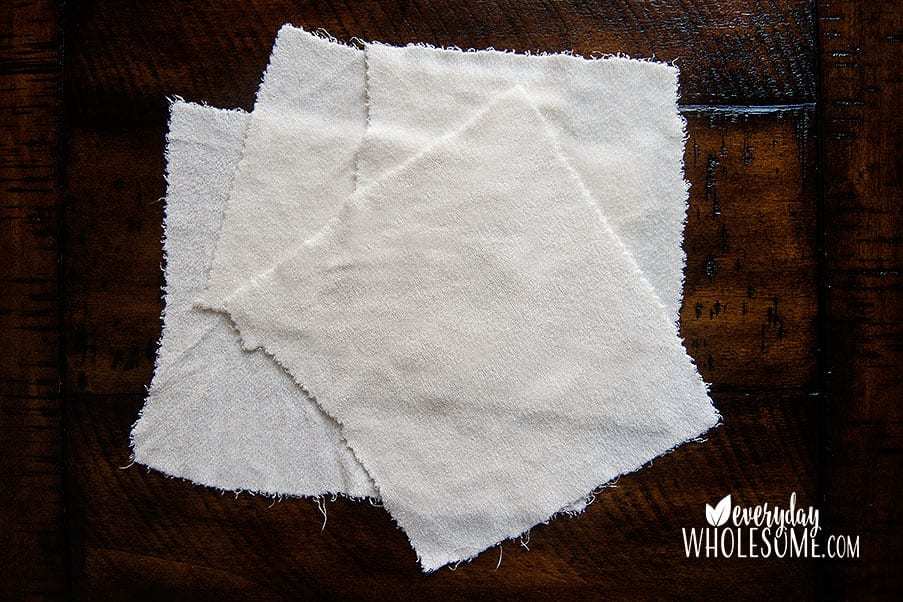 DIY no sew cloth bamboo reusable baby wipes
