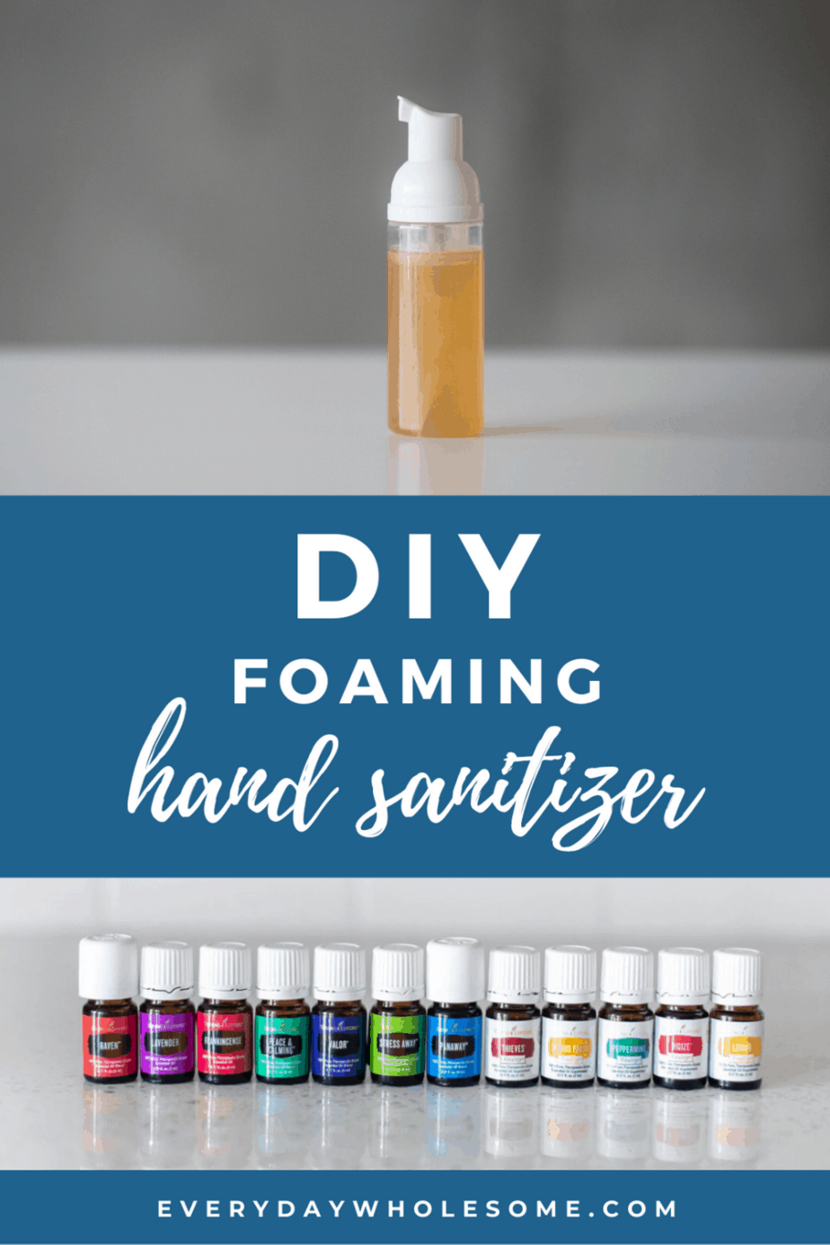 Everyday Wholesome DIY Foaming Hand Sanitizer Recipe & Foam Dispenser