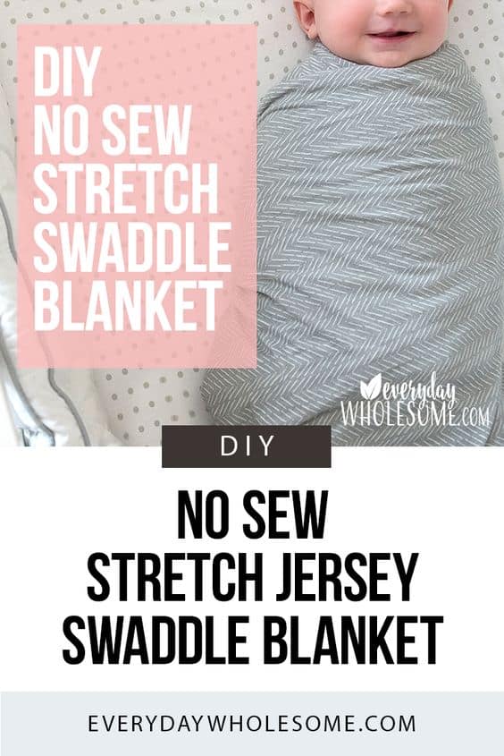 diy swaddle blanket stretchy jersey fabric