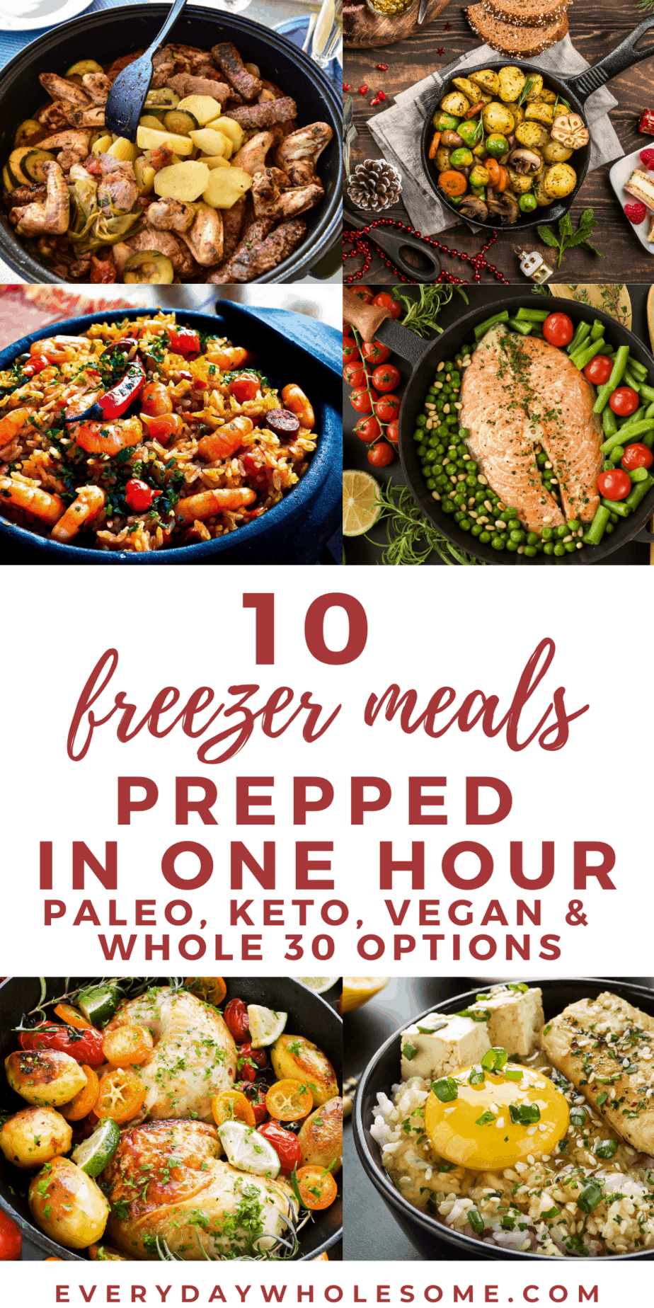 10 FREEZER MEALS PREPPED IN ONE HOUR VEGAN PALOE KETO WHOLE 30