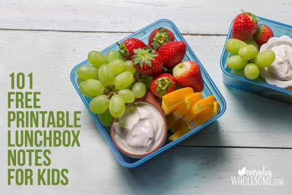 101 FREE PRINTABLE LUNCHBOX NOTES FOR KIDS