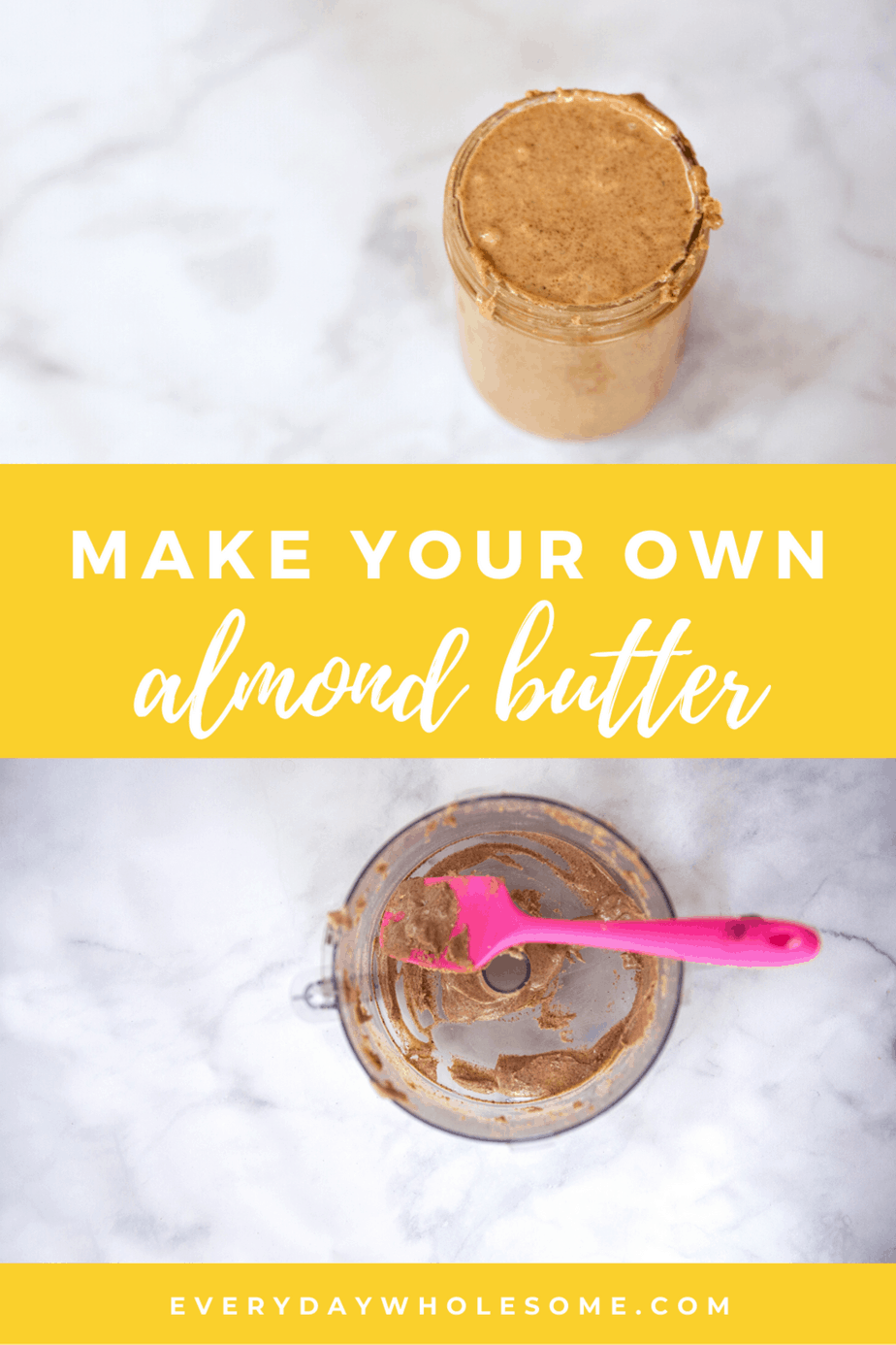 make your own homemade almond butter recipe pin