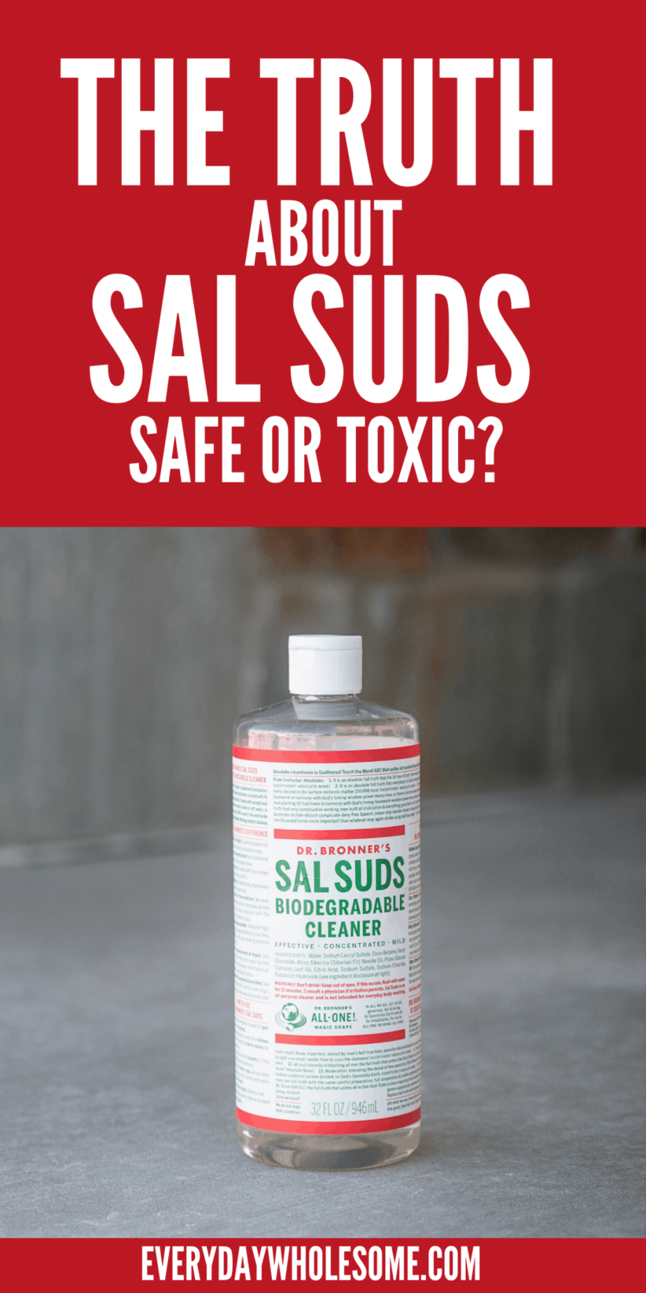 Everyday Wholesome Top 5 uses for Dr Bronner's Sal Suds Is Sal Suds