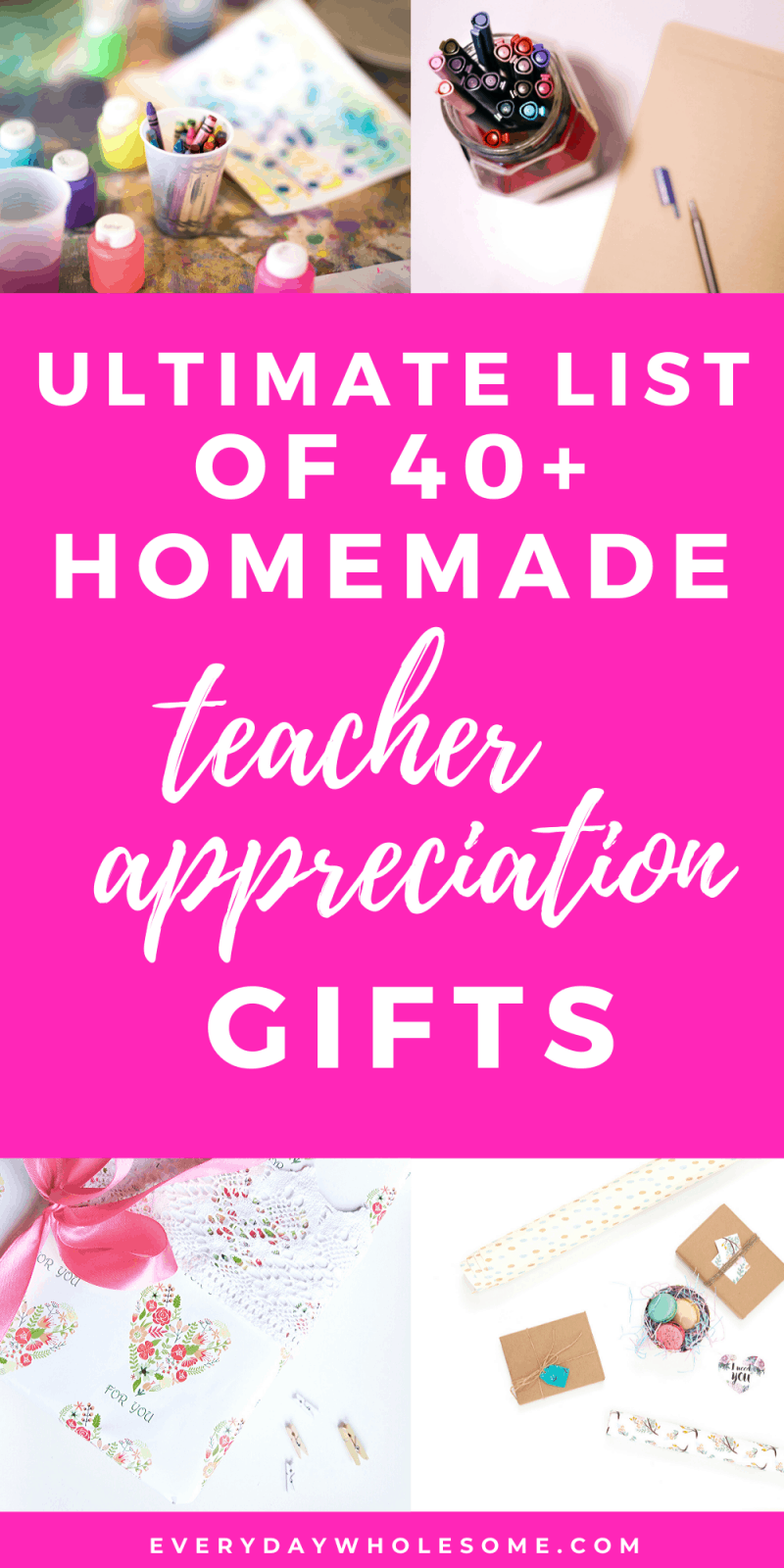 Ultimate List of Teacher Appreciation Week Gift Ideas | DIY Handmade ...