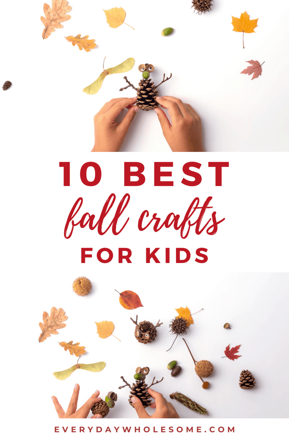 10 best fall crafts for kids pin