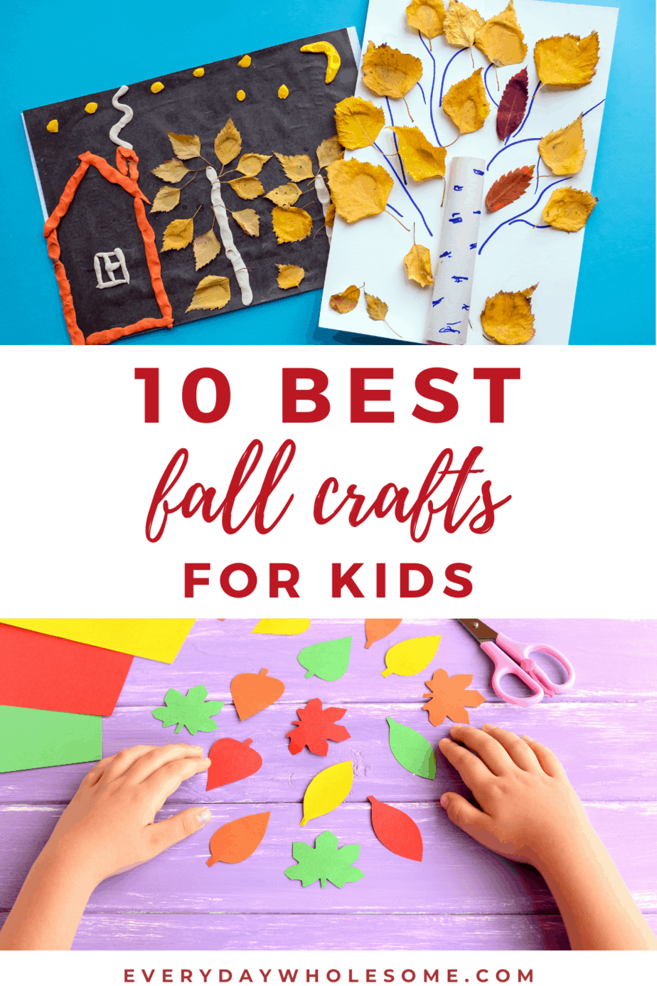 10 best fall crafts for kids pin