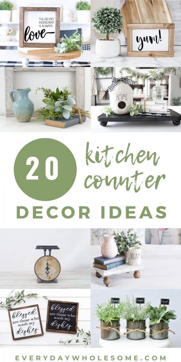 Everyday Wholesome | 20 Kitchen Countertop Decor Ideas