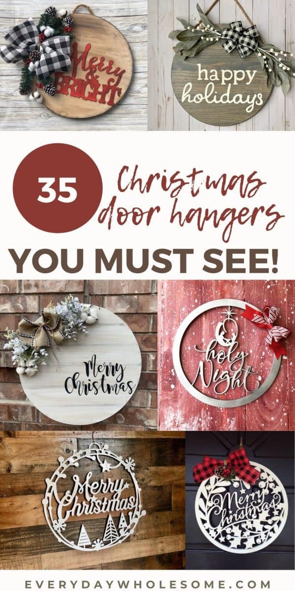 Everyday Wholesome 35 Best Christmas Door Hangers for Holiday Decor