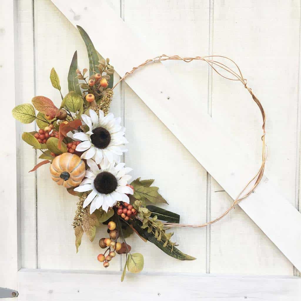 Hello Fall 12 Hoop Wreath