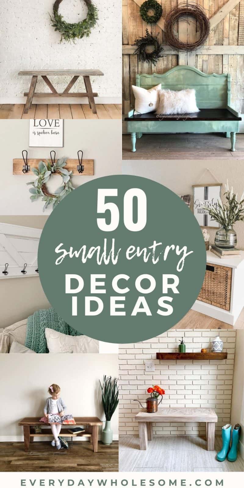 Everyday Wholesome | 50 Small Mudroom and Entryway Decor & Organization ...