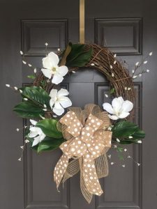 Everyday Wholesome | 58 White and Ivory Spring Wreaths for Front Door