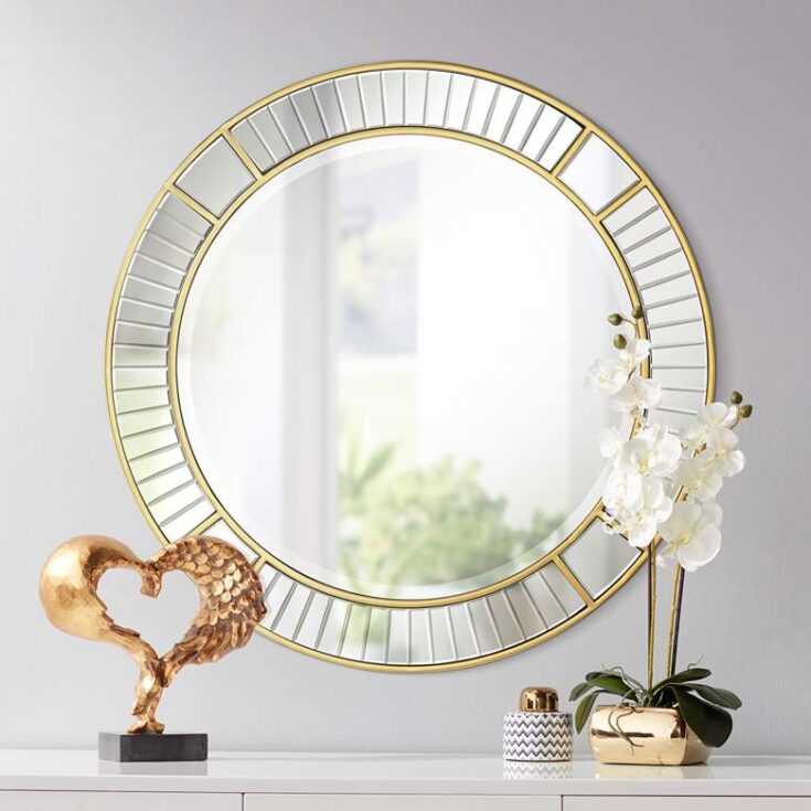 Image for Possini Euro Round Ecor Wall Mirror