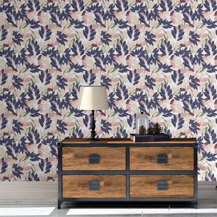 Image for Romantic Leaves Removable Wallpaper