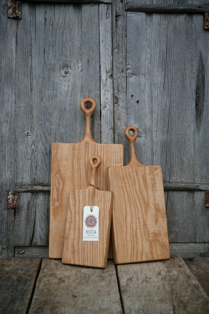 Image for Wood Cutting Boards Ash Cutting Board with Handle Wooden 