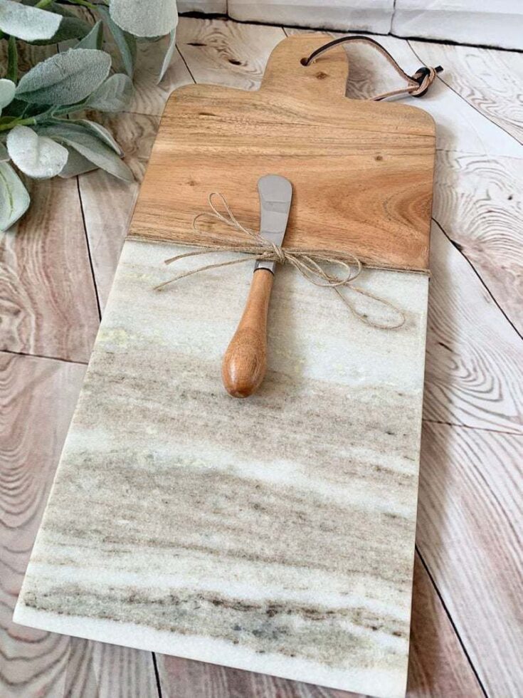 Image for Personalized Charcuterie Board & Knife with Wood Handle 