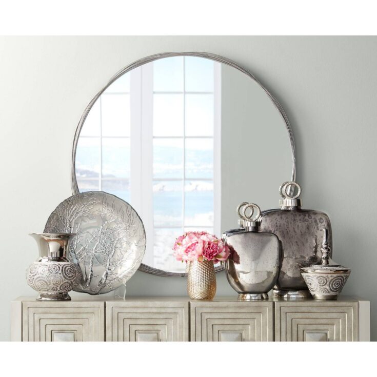 Image for Dahlia Studios Silver High Ceramic Vase