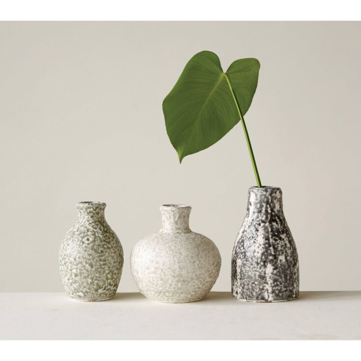 Image for Terracotta Vases Distressed Gray - 3R Studios