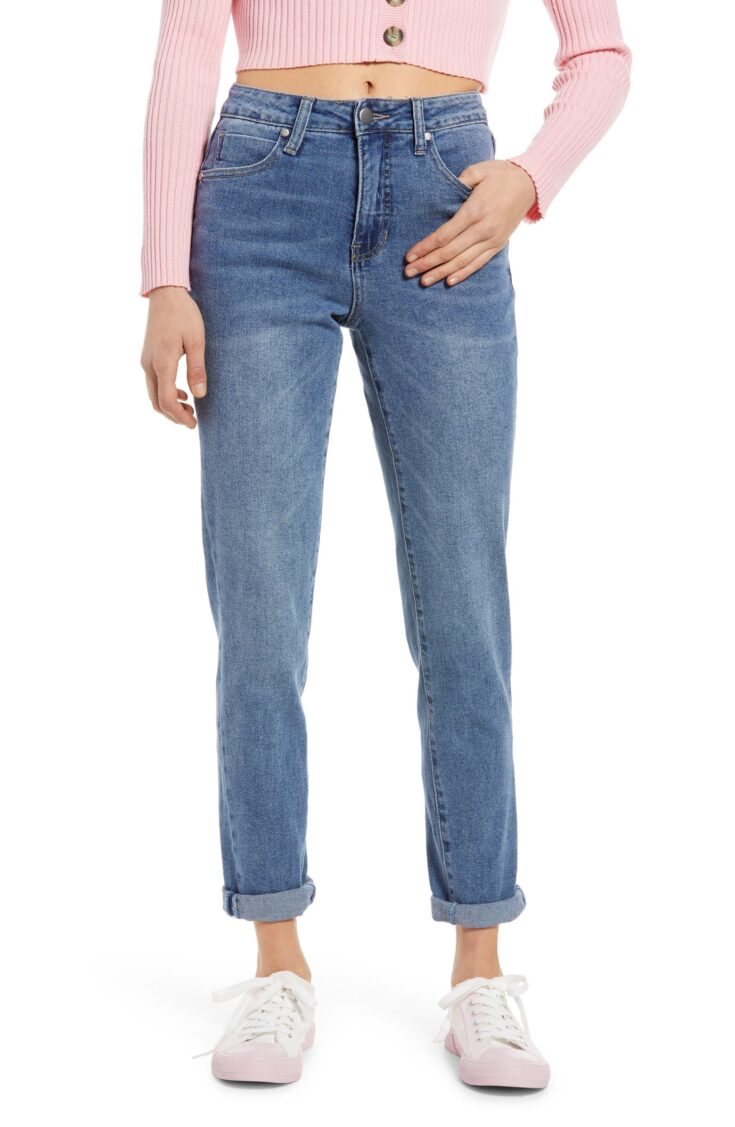 Image for High Waist Ankle Mom Jeans