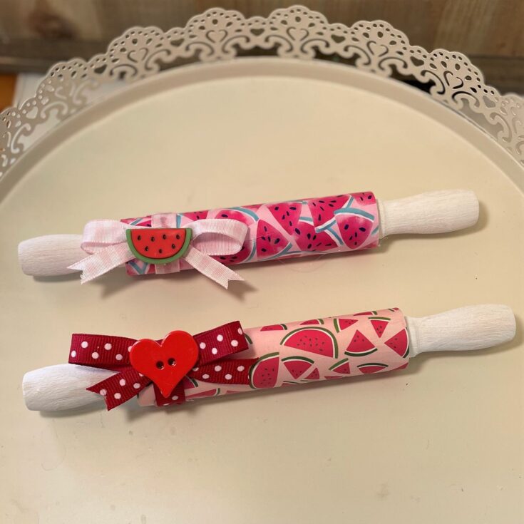 Image for Mini Watermelon Rolling Pin Kitchen Decor Watermelon Decor 