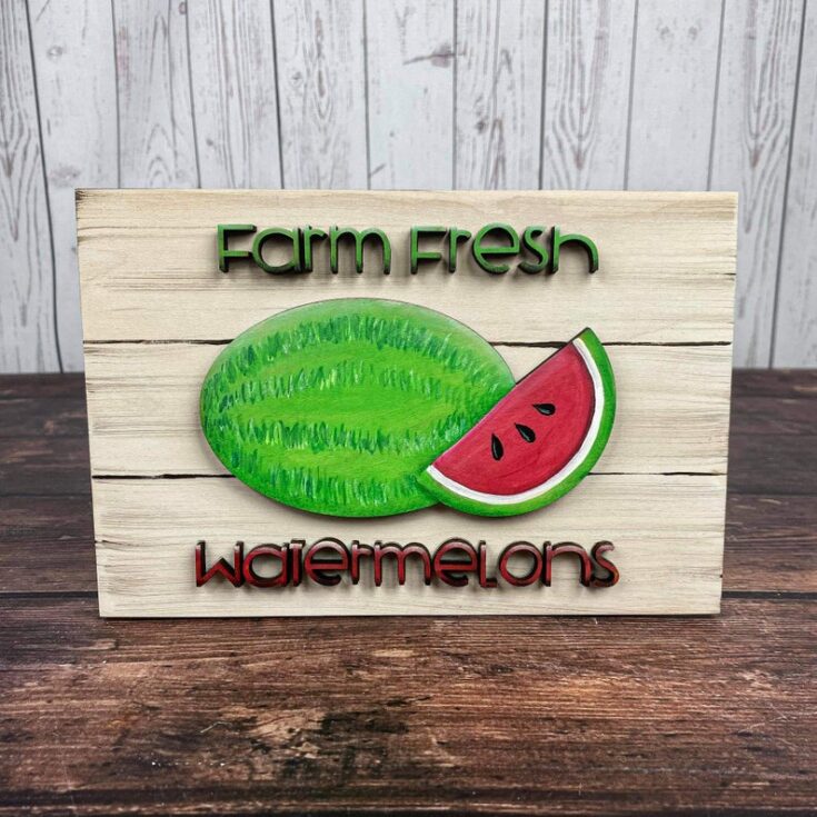 Image for Watermelon tiered tray bundle Farm Fresh Watermelons 3D sign