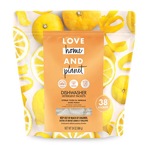 Love Home and Planet Dishwasher Detergent, Citrus Yuzu & Vanilla