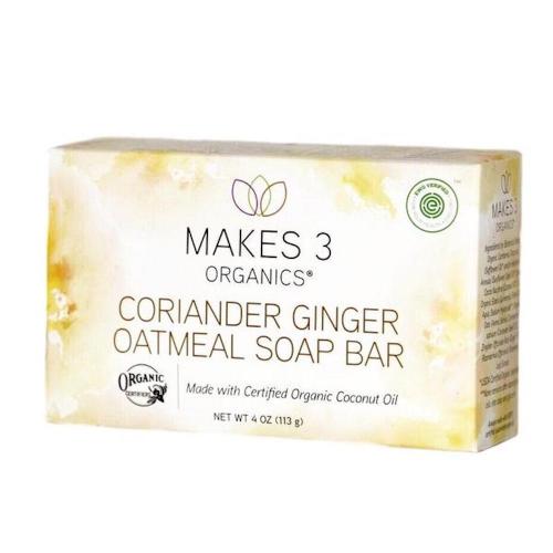 *Makes 3 Organics Coriander Ginger Oatmeal Soap Bar