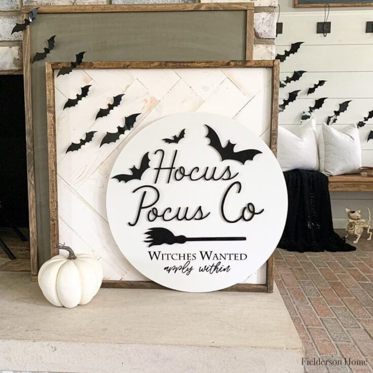 Image for Hocus Pocus 3D Circle Acrylic & Wood Sign/ Fall Decor/ | Etsy