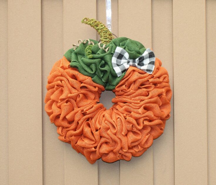 Image for Fall Burlap Pumpkin Wreath Pumpkin Shaped Wreath Jenn's | Etsy