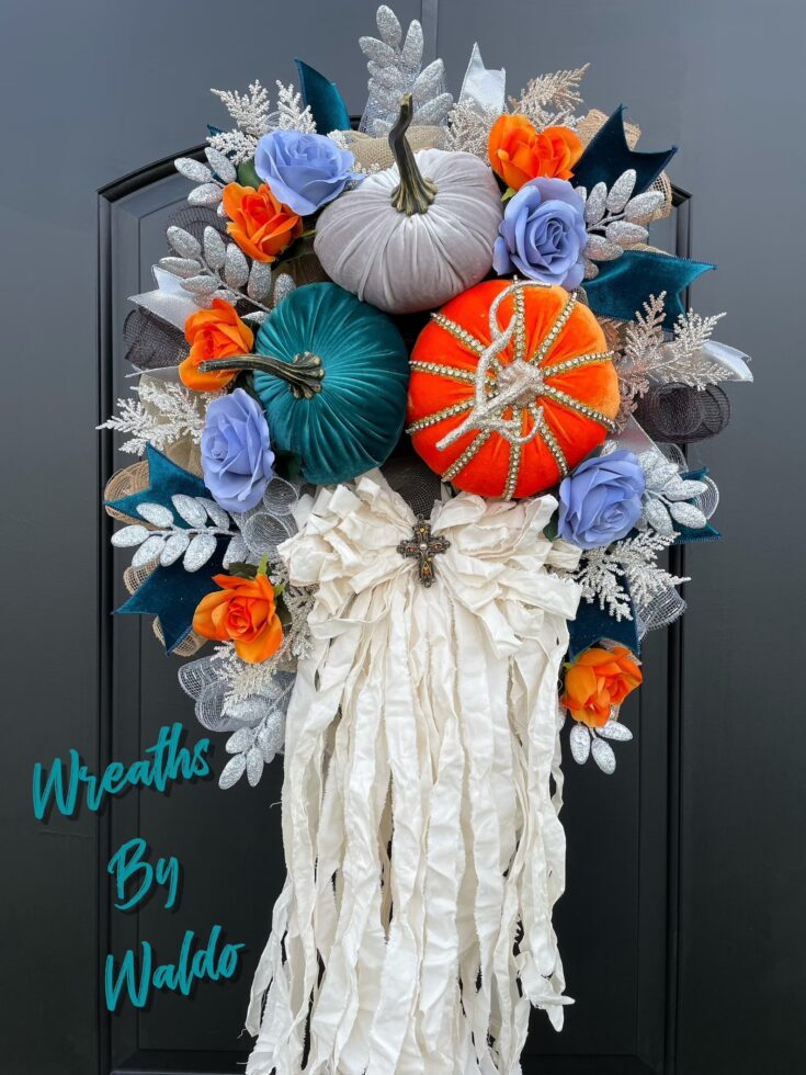 Image for Luxury Fall Wreath Fall Wreaths for Front Door Unique Wreath | Etsy