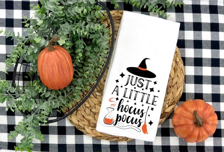 Image for Hocus Pocus Flour Sack Towel Halloween Kitchen Towel-Tea | Etsy