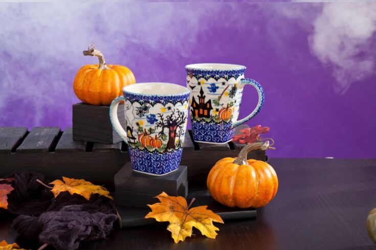 Image for 2021 Edition Halloween Polish Pottery Mug 18oz. | Etsy