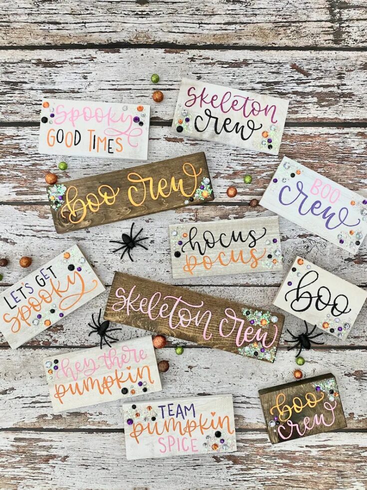 Image for Unique halloween signs pastel halloween decor tiered tray | Etsy