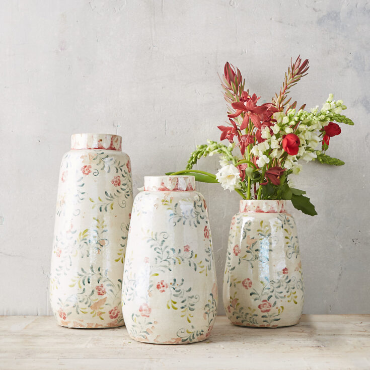 Image for Rose + Vine Terracotta Vase