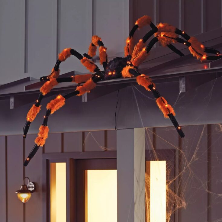 Image for 3' LED Battery Operated Hanging Spider Lighted Halloween Decor - Hyde & EEK! Boutique"
