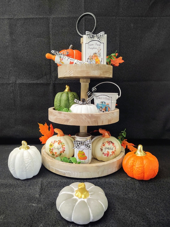 Everyday Wholesome | 50 Fall Tiered Tray Home Decor