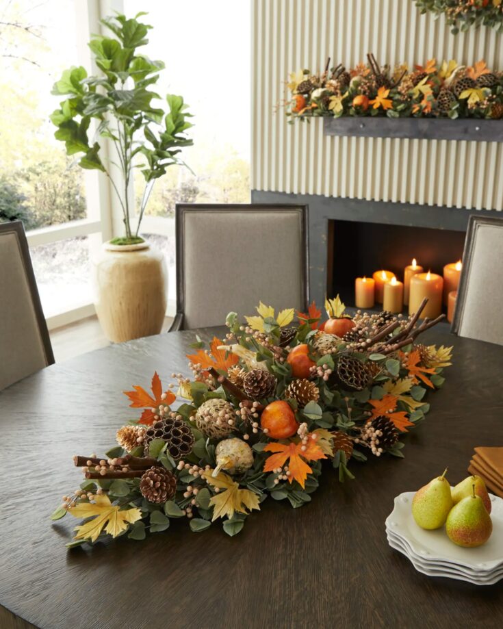 Image for Neiman Marcus Autumn Harvest 46" Mantel/Tabletop Garland