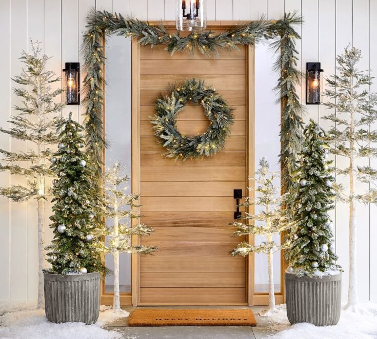 Image for Lit Frosted Crystal Trees | Pottery Barn