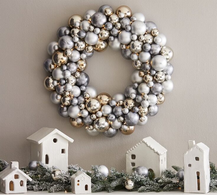 Image for Frosted Pine and Ornament Wreath & Garland