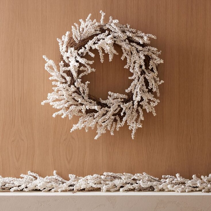 Image for Faux White Berries Garland & Wreath | West Elm