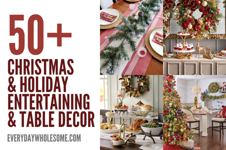 50+ Holiday & Christmas Entertaining & Table Decorations