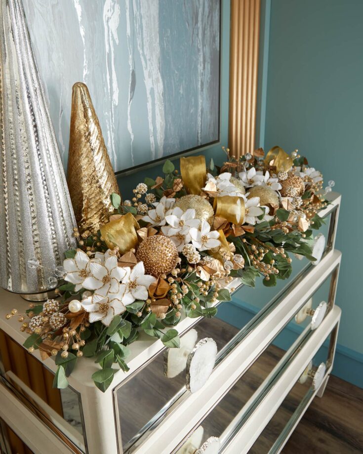 Image for Gold Christmas Mantel Garland 46"