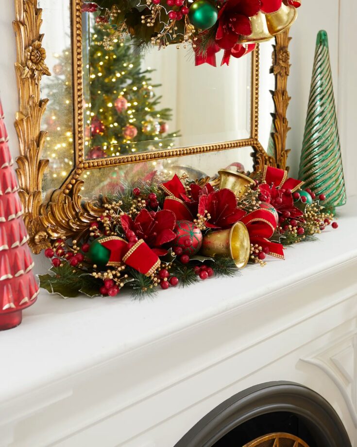 Image for Neiman Marcus Classic Christmas Mantel Garland 