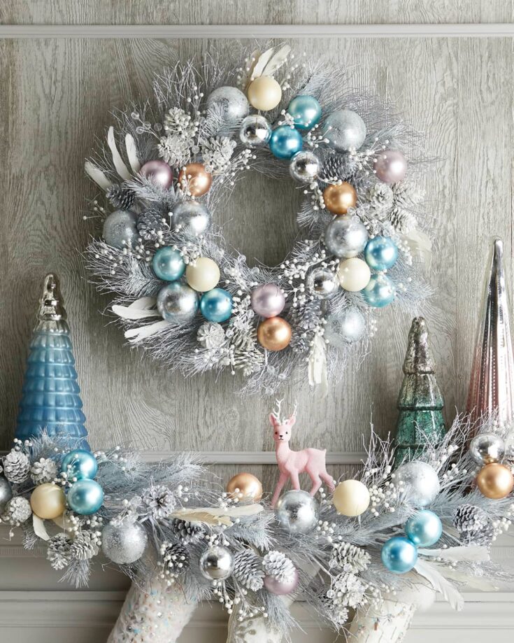 Image for Neiman Marcus Pastel Ombre 28" Wall Wreath