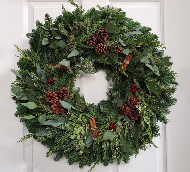 Image for Fresh Cinnamon & Pine Cone Wreath, 