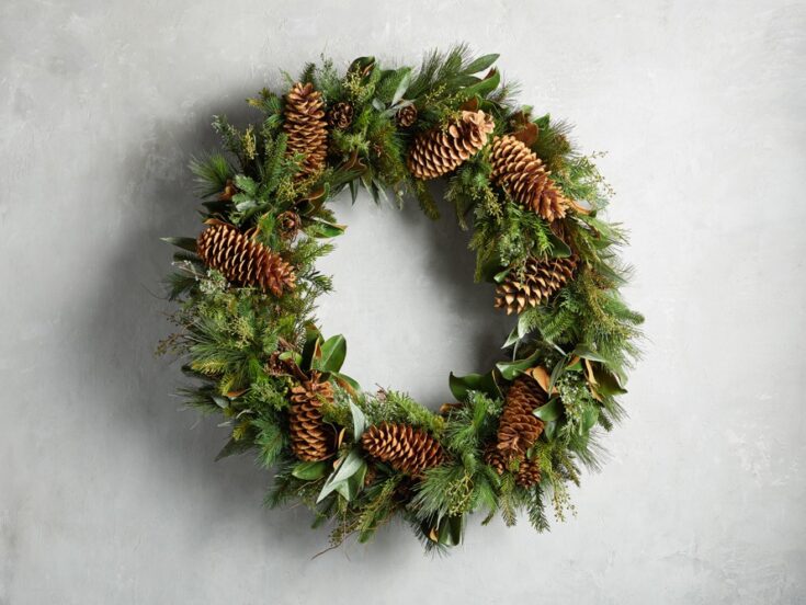 Image for Faux Pinecone Grand Wreath 42" | Arhaus