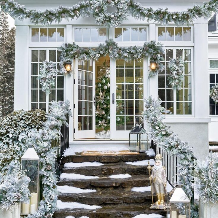 Image for Freshly Fallen Snow Wreath | Frontgate