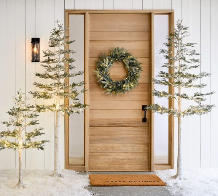 Image for Lit Frosted Crystal Trees