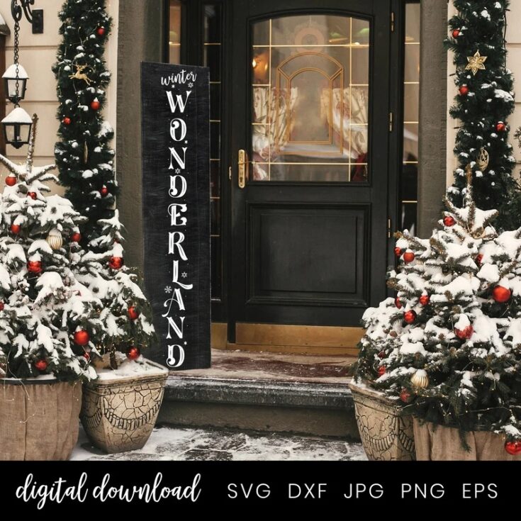 Image for Christmas Svg Christmas Vertical Porch Sign Bundle Winter | Etsy